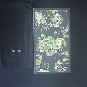 Floral Gucci EMPTY shoe box with Duster bags